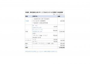 フォトスタジオ開業　開業費